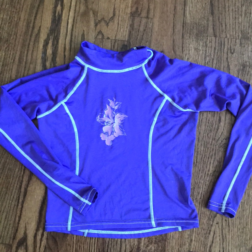 Purple Rash guard Sz S